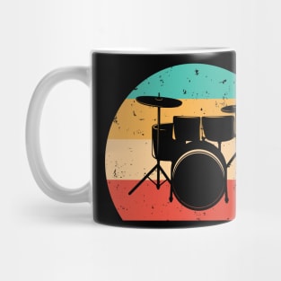 vintage sunset drums lover drummers Mug